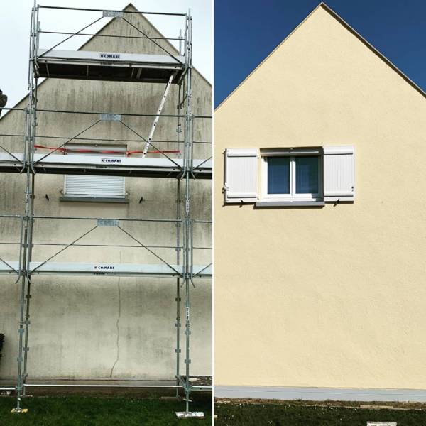 Entreprise de peinture pour rénovation extérieure d’une maison à Saint Valery En Caux, proche de Dieppe, en Normandie