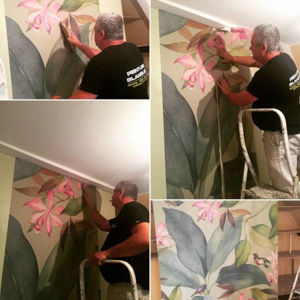 Spécialiste dans la pose de papier peint à raccords à Saint Riquier Es Plains, proche de Fécamp, en Normandie